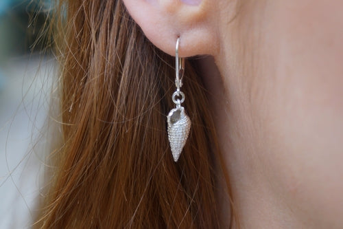 Sea Shell Earrings – Handmade Sterling Silver Shell Jewelry With